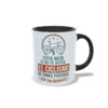 Está bien si no te gusta el ciclismo no todos podemos ser geniales DER NEGRO Taza sobre ciclismo con la frase está bien si no te gusta el ciclismo, interior y asa en color negro, vista lateral derecha