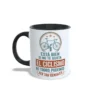 Está bien si no te gusta el ciclismo no todos podemos ser geniales IZQ NEGRO Taza sobre ciclismo con la frase está bien si no te gusta el ciclismo, interior y asa en color negro, vista lateral izquierda